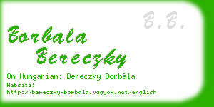 borbala bereczky business card